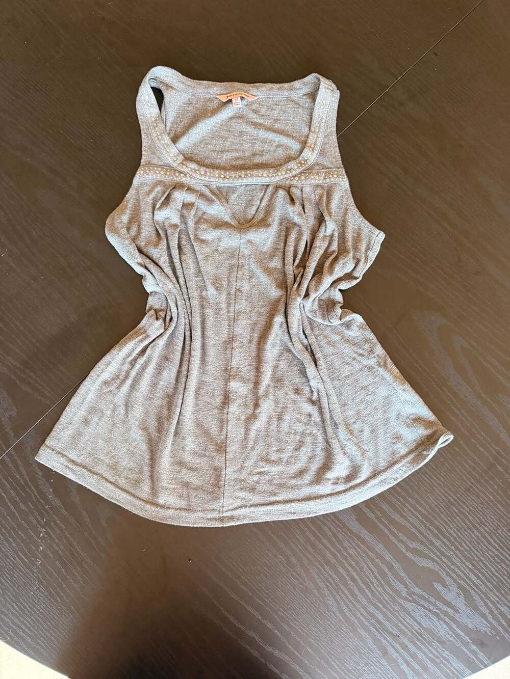 Juicy Couture Embellished Neckline Tank Top